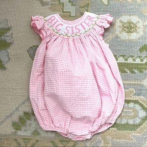 SMOCKED BIG SISTER BUBBLE